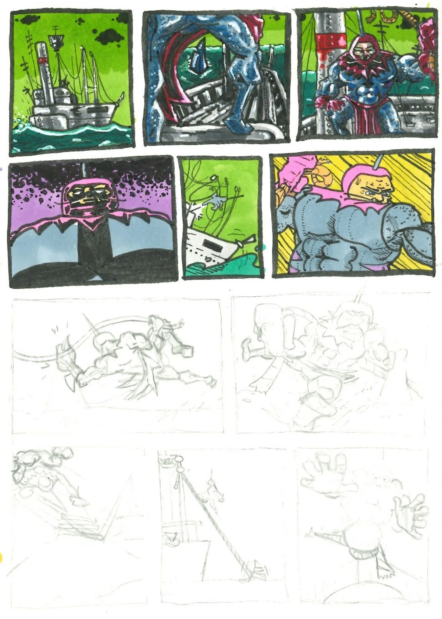 Unfinished Swordfish Man comic strip.jpg