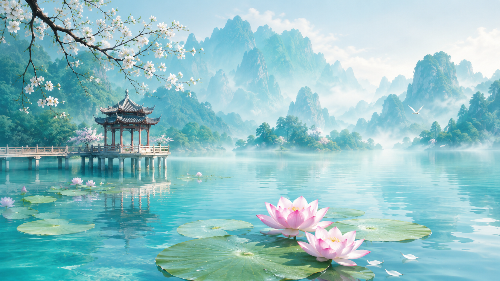 莲湖晨曲