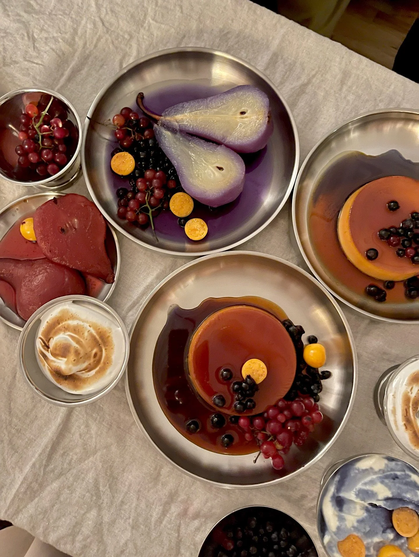 We have been enjoying our flans with some magical poached pears, mascarpone, and honey whipped ricotta by our resident flannerist, Anne

She has been heavily suggesting single serve flans or as she lovingly calls it &ldquo;The Soloist&rdquo;.
 Yey or