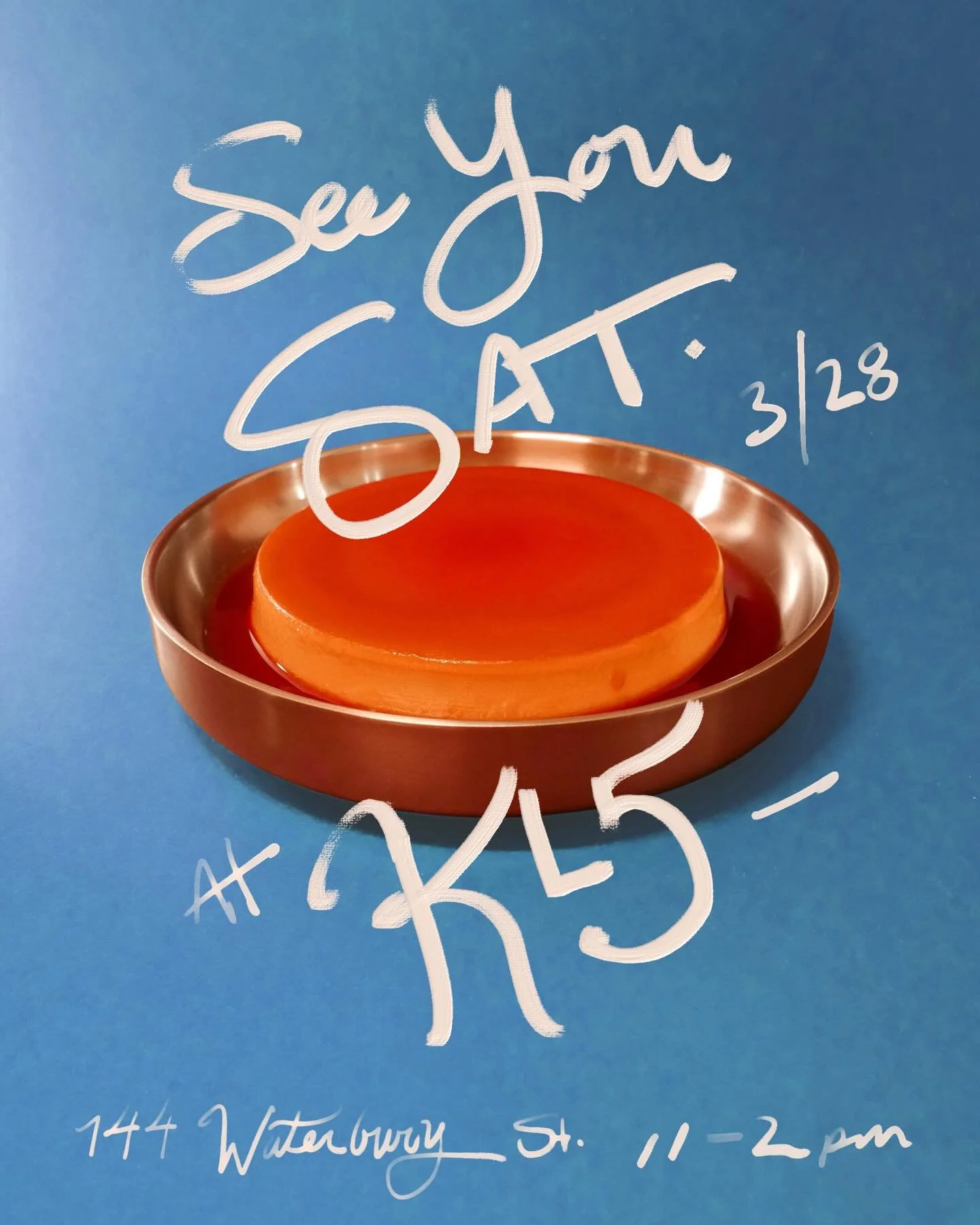 We&rsquo;ll be at KL5 in East Williamsburg tomorrow between 11am-2pm. There will be flan samples, flans to bring home, or flans to eat with your hands right there on the spot if that&rsquo;s your thing :) 🍮