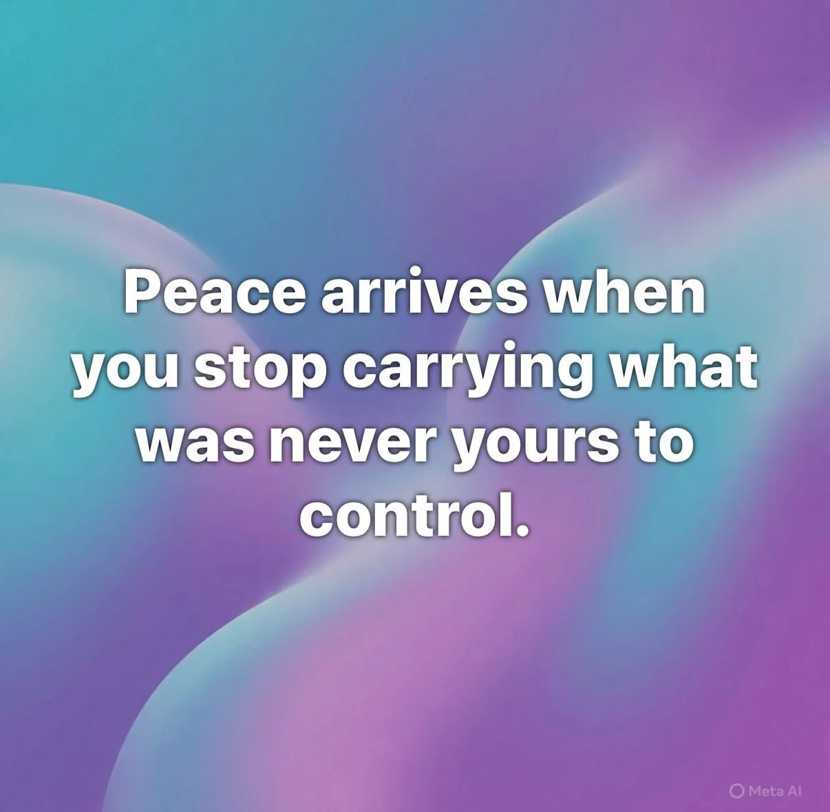 Peace arrives when you stop carrying what was never yours to control. We spend so much time worrying about things out of our control. Maybe today is the day that we fix what we can and therefore change our future. #lifecoach #motivaton #inmycontrol #
