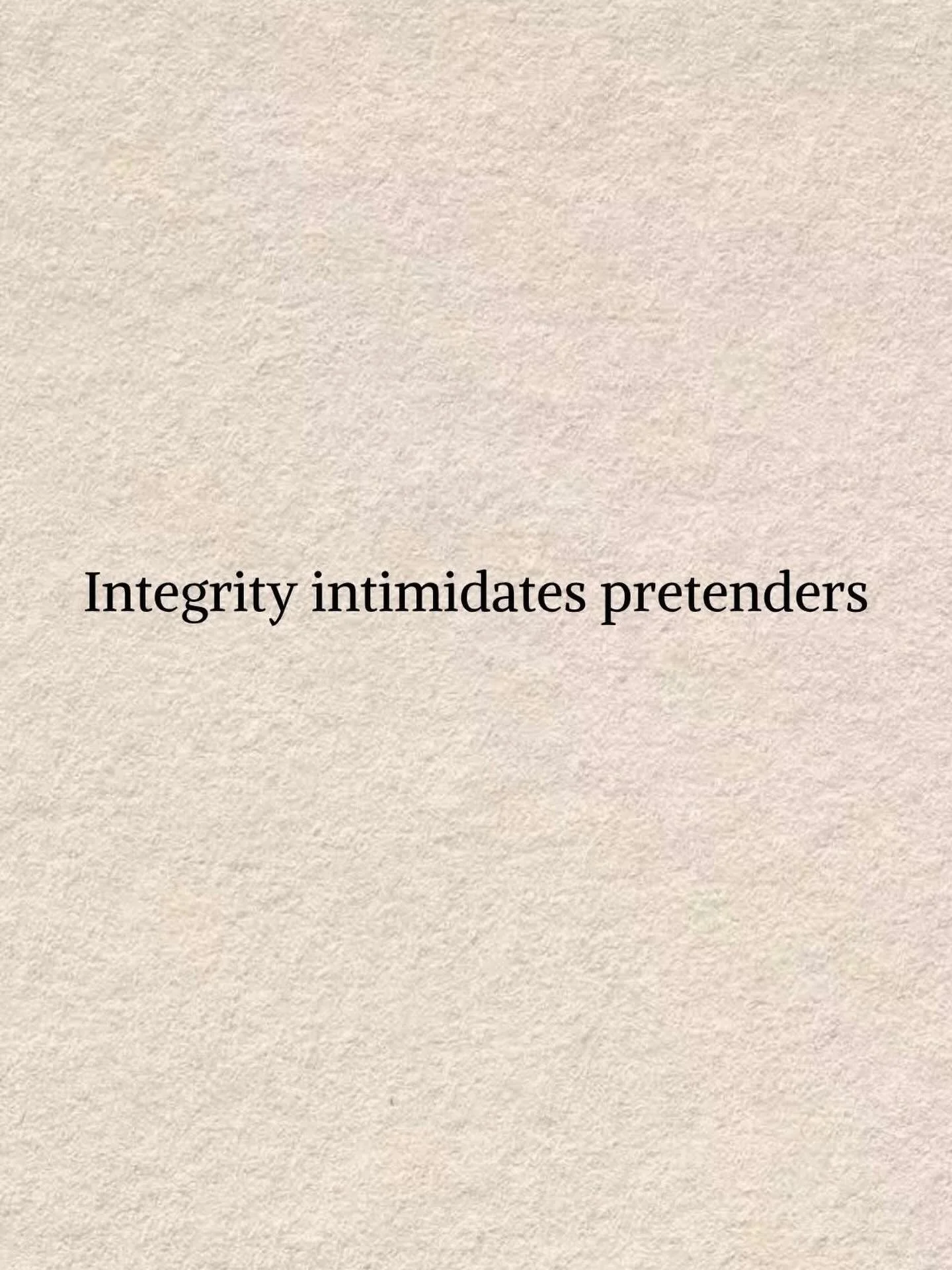 Integrity intimidates pretenders. True integrity doesn&rsquo;t understand mediocrity. It is a force that will propel you forward. Some people are satisfied with less and find integrity difficult. Others find integrity is the only path.#lifecoach #mot