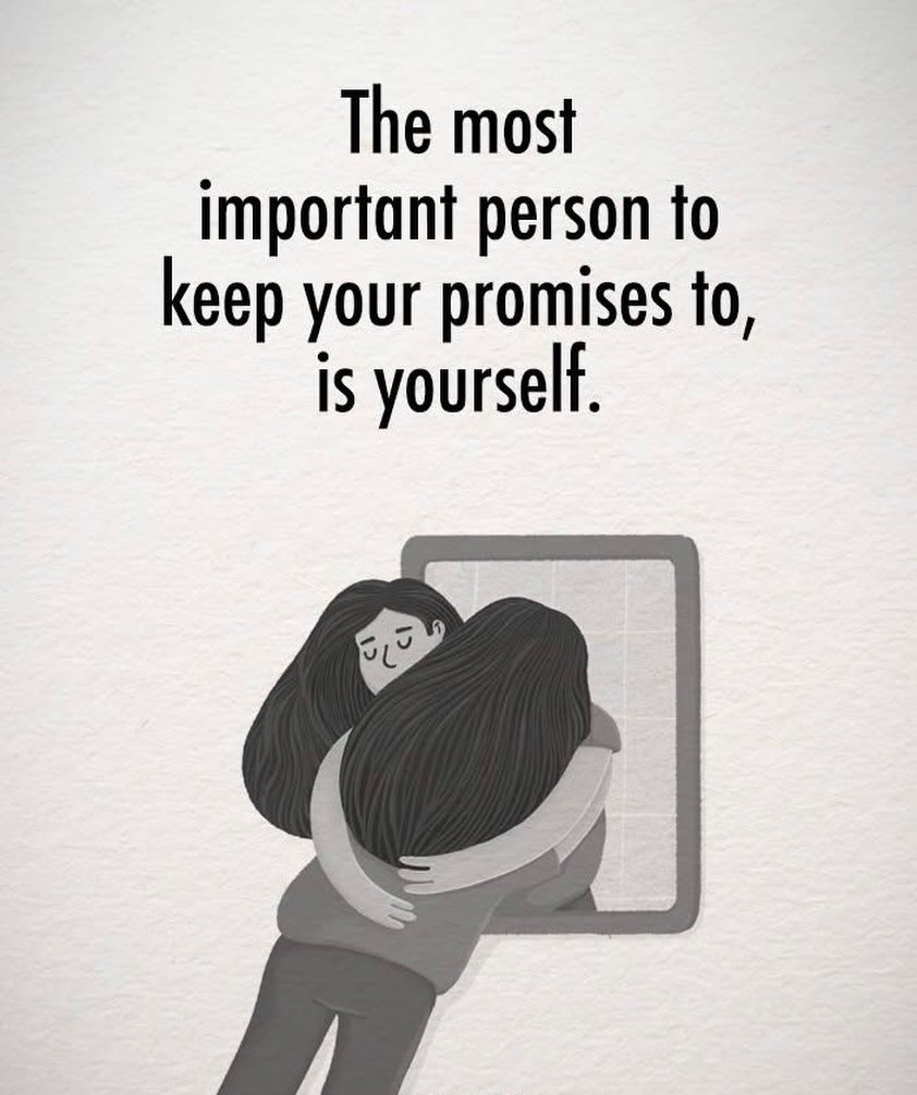 The most important person to keep your promises to, is yourself. Just as patterns teach us to trust others, the same thing happens to ourselves. Our nervous system learns that we are not going to do what we say we&rsquo;re going to do. Start by inten
