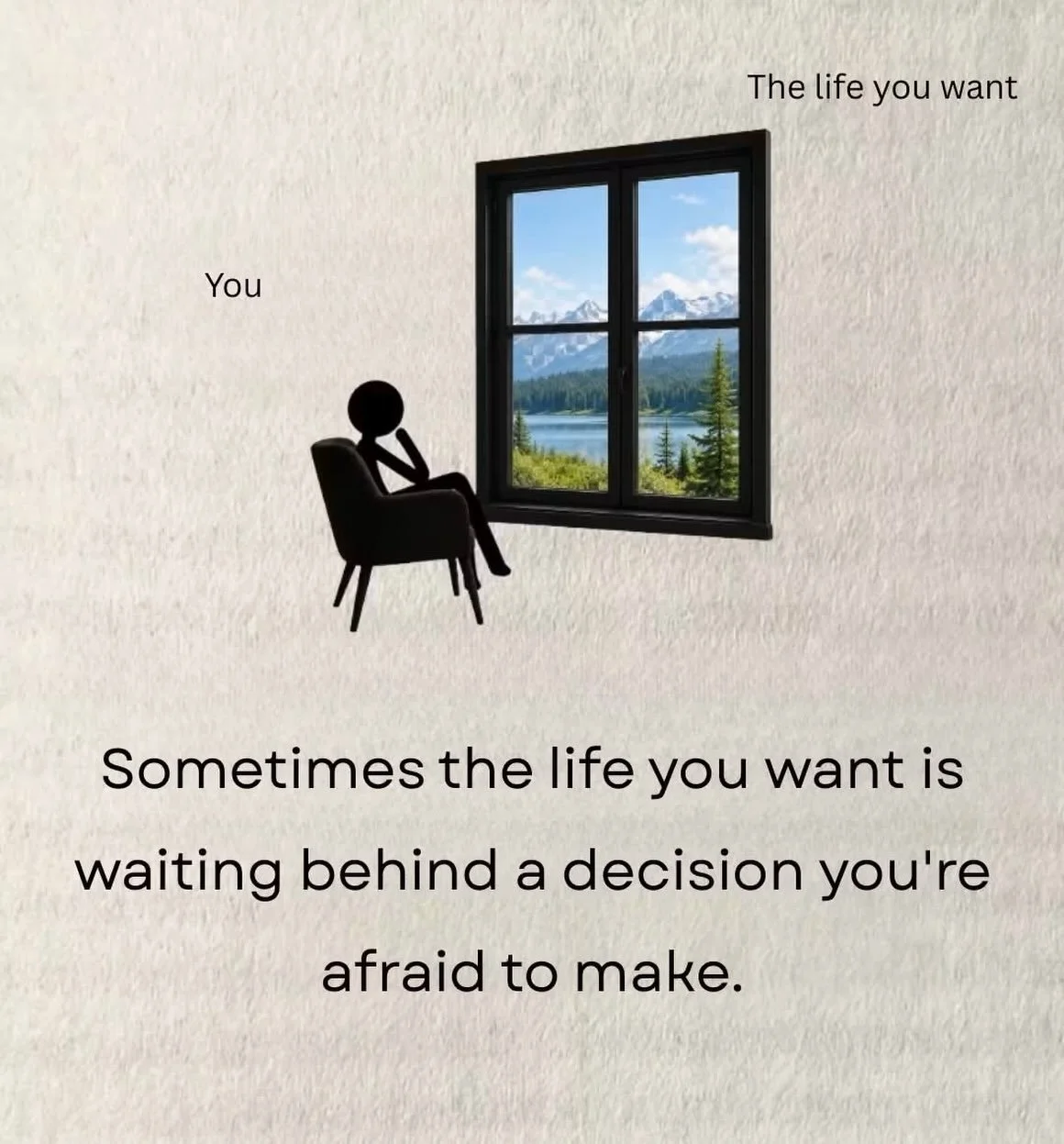 Sometimes the life you want is waiting behind a decision you&rsquo;re afraid to make. We are afraid of discomfort and the unknown. BUT what if a little discomfort could open up a life better than you can imagine. Would the discomfort be worth it? #li
