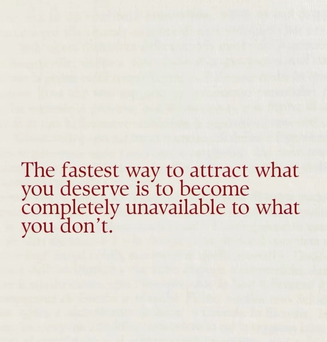 The fastest way to attract what you deserve is to become completely unavailable to what you don&rsquo;t. Set a boundary. But this time-mean it. You are worth it.
#lifecoach  #motivation #setaboundry #letmehelp #ihopthishelps