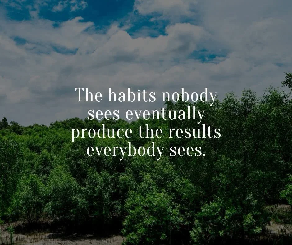 The habits nobody sees eventually produce the results everyone sees. what you do consistently you will continue. When you need to make a change, start small and be consistent. Small steps produce big results.#lifecoach #motivation #smallsteps #letmeh