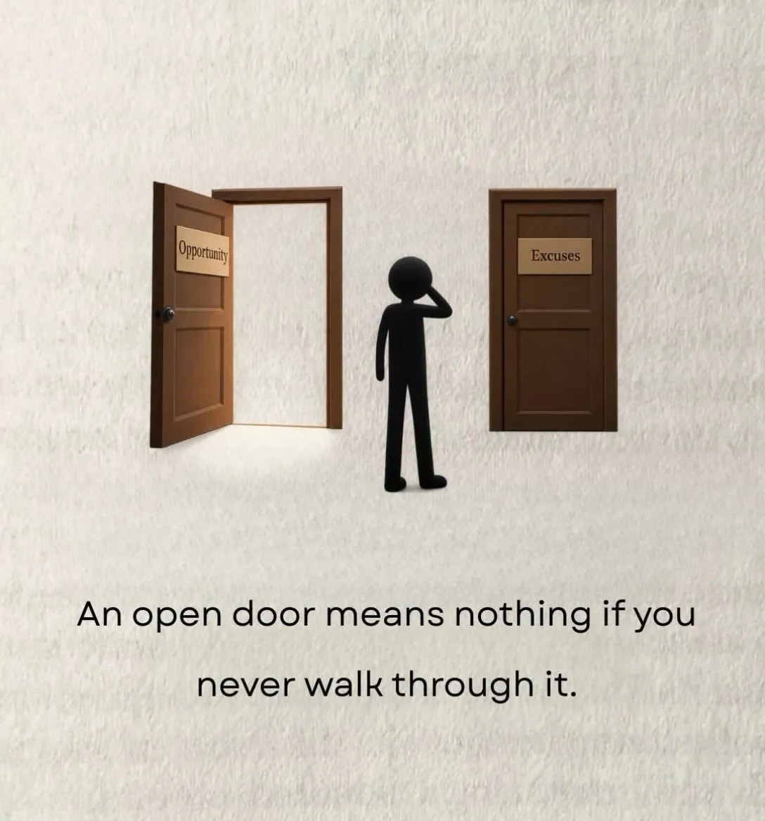 An open door means nothing if you never walk through it. If you are living afraid, then you are cheating yourself. Even if you fail, you gain information to try from a better position the next time. Know your worth.
#lifecoach #motivation #knowyourwo