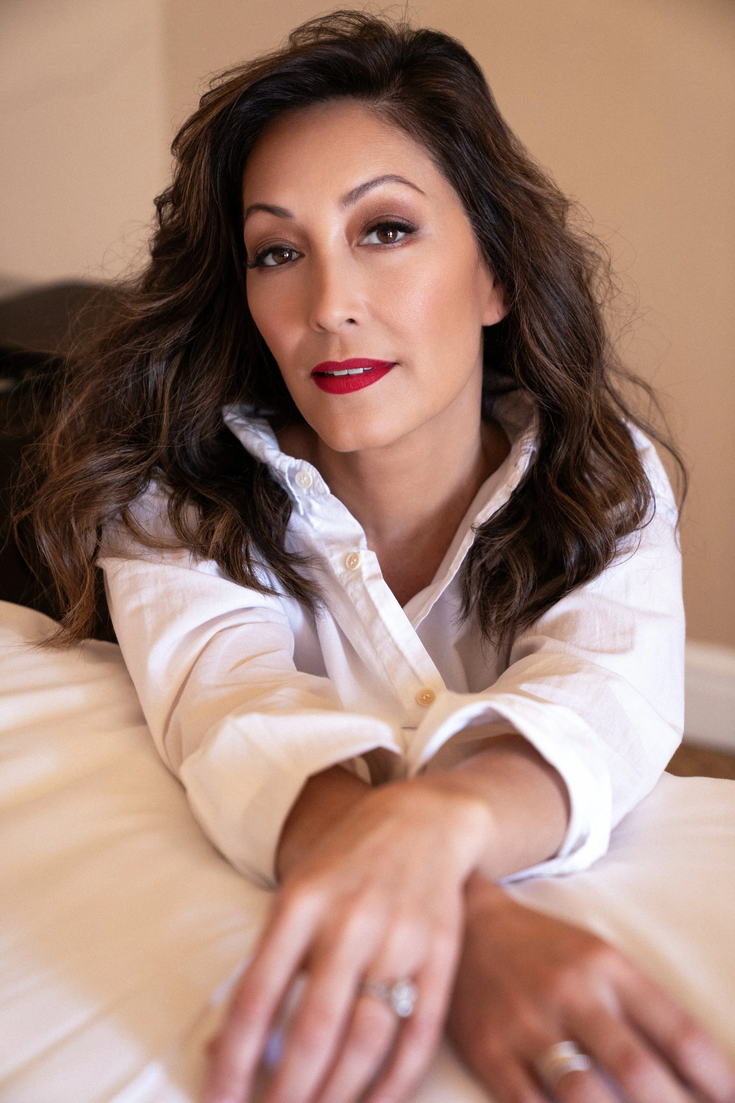 Portrait of Christina Chang photographed by Violeta Meyners in Los Angeles.