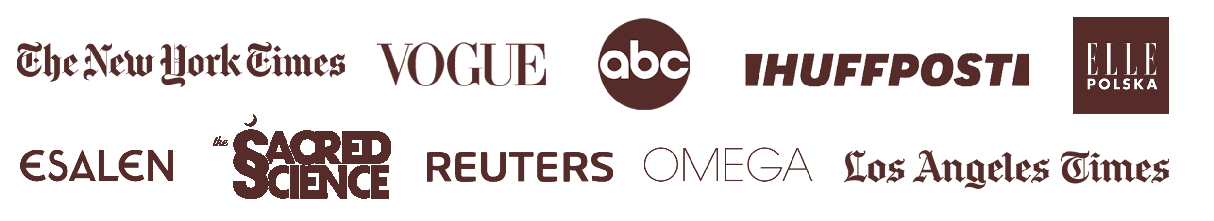 As seen in New York Times, Vogue, LA Times, ABC, Reuters