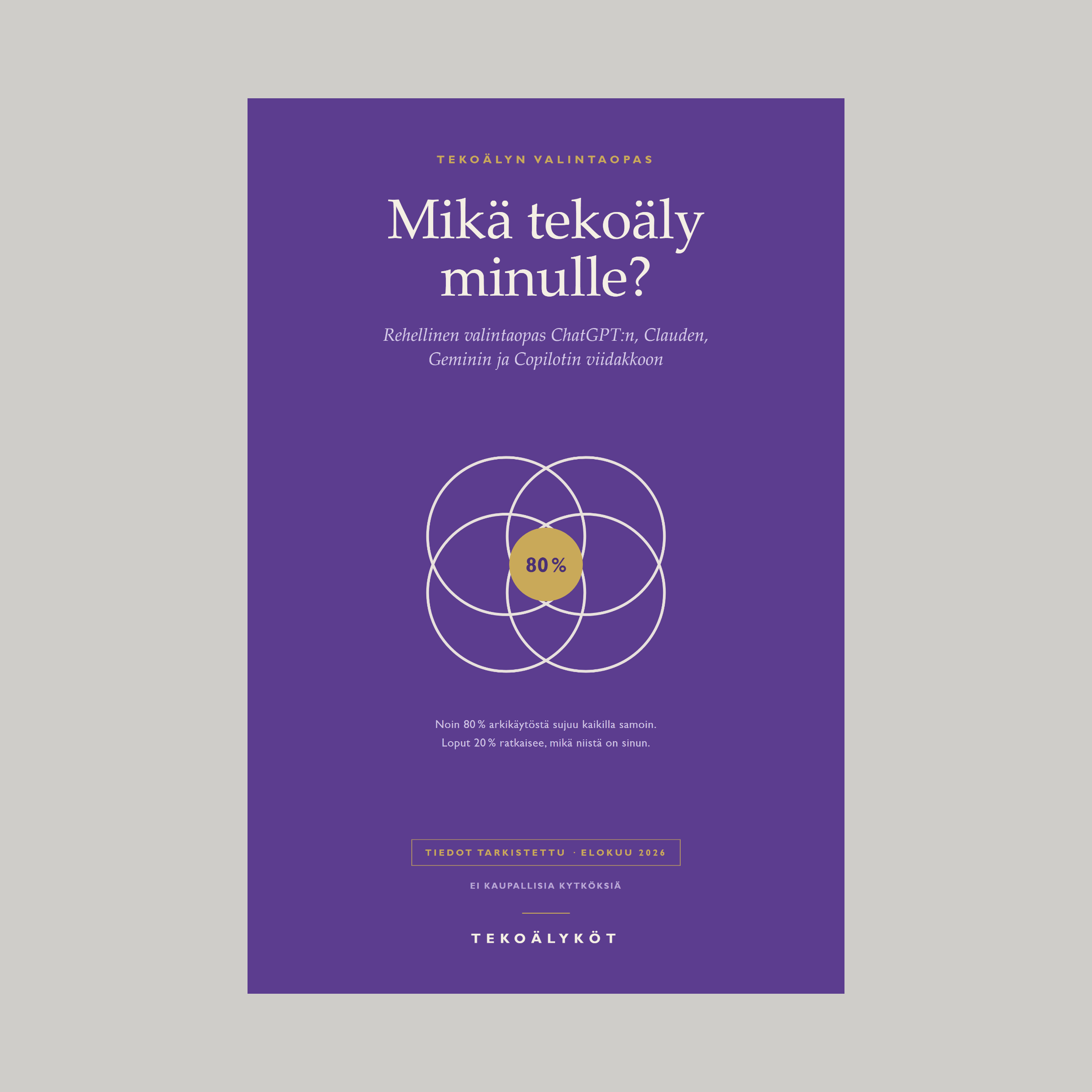 Mikä tekoäly minulle - Rehellinen valintaopas tekoälyjen viidakkoon