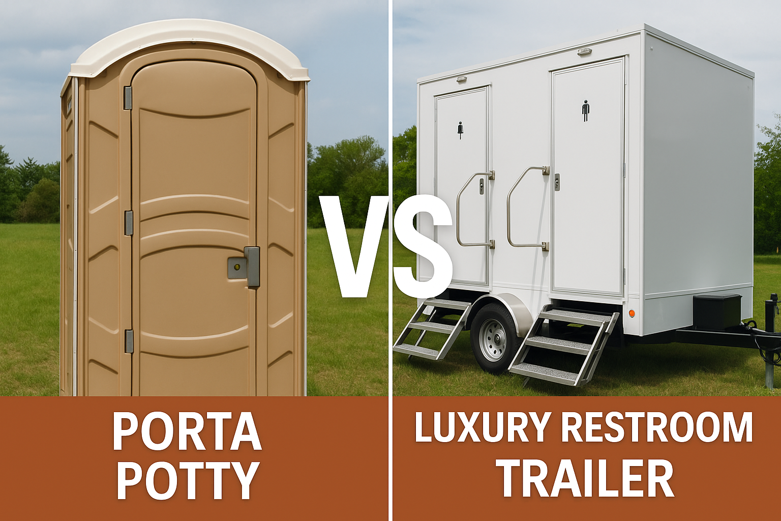 Porta Potty vs. Luxury Restroom Trailer: What’s the Real Difference?