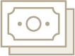 Cashflow and ongoing affordability: Icon of a dollar bill with a centered dollar sign