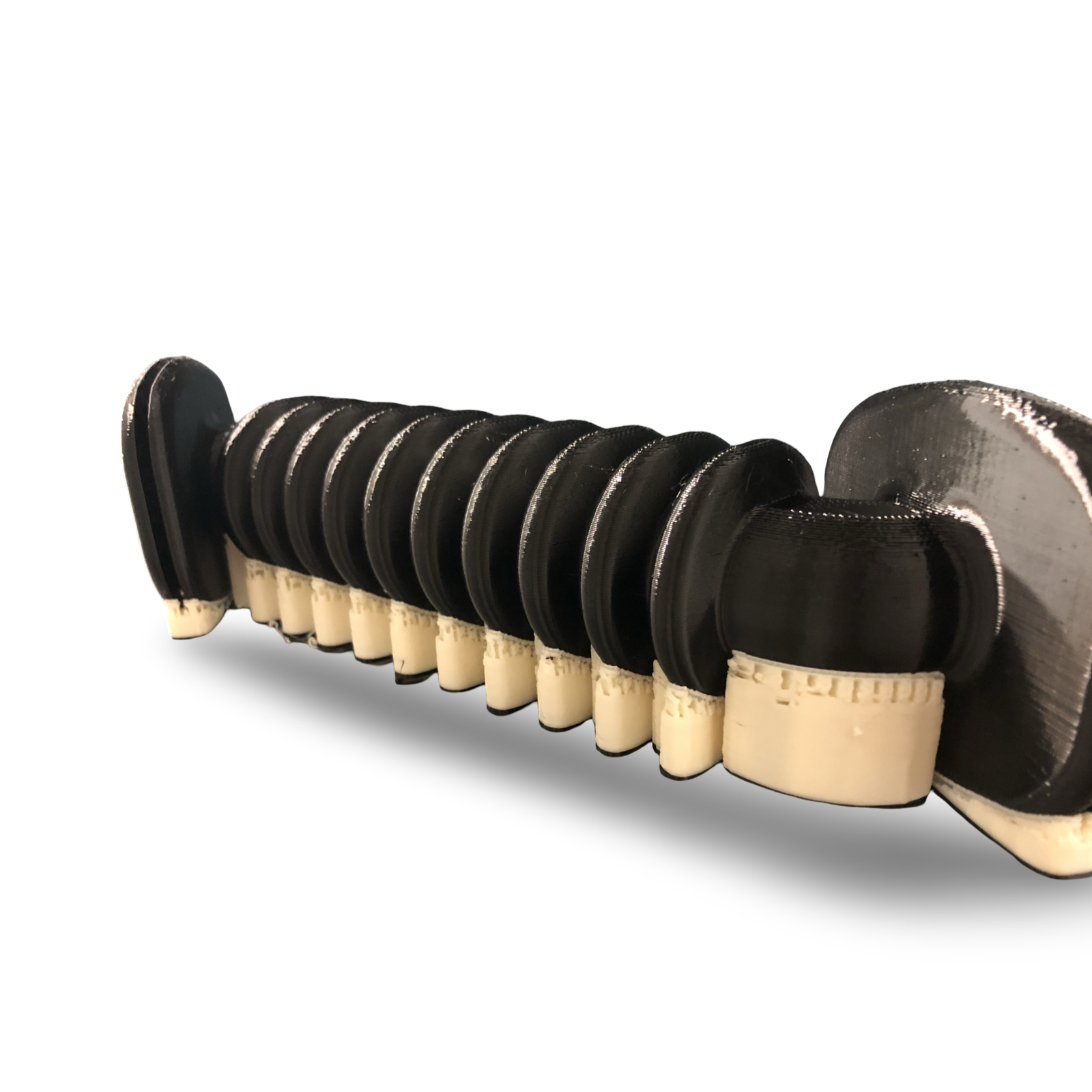 TPU 95A elastomer components used for flexible assemblies printed on Fortus