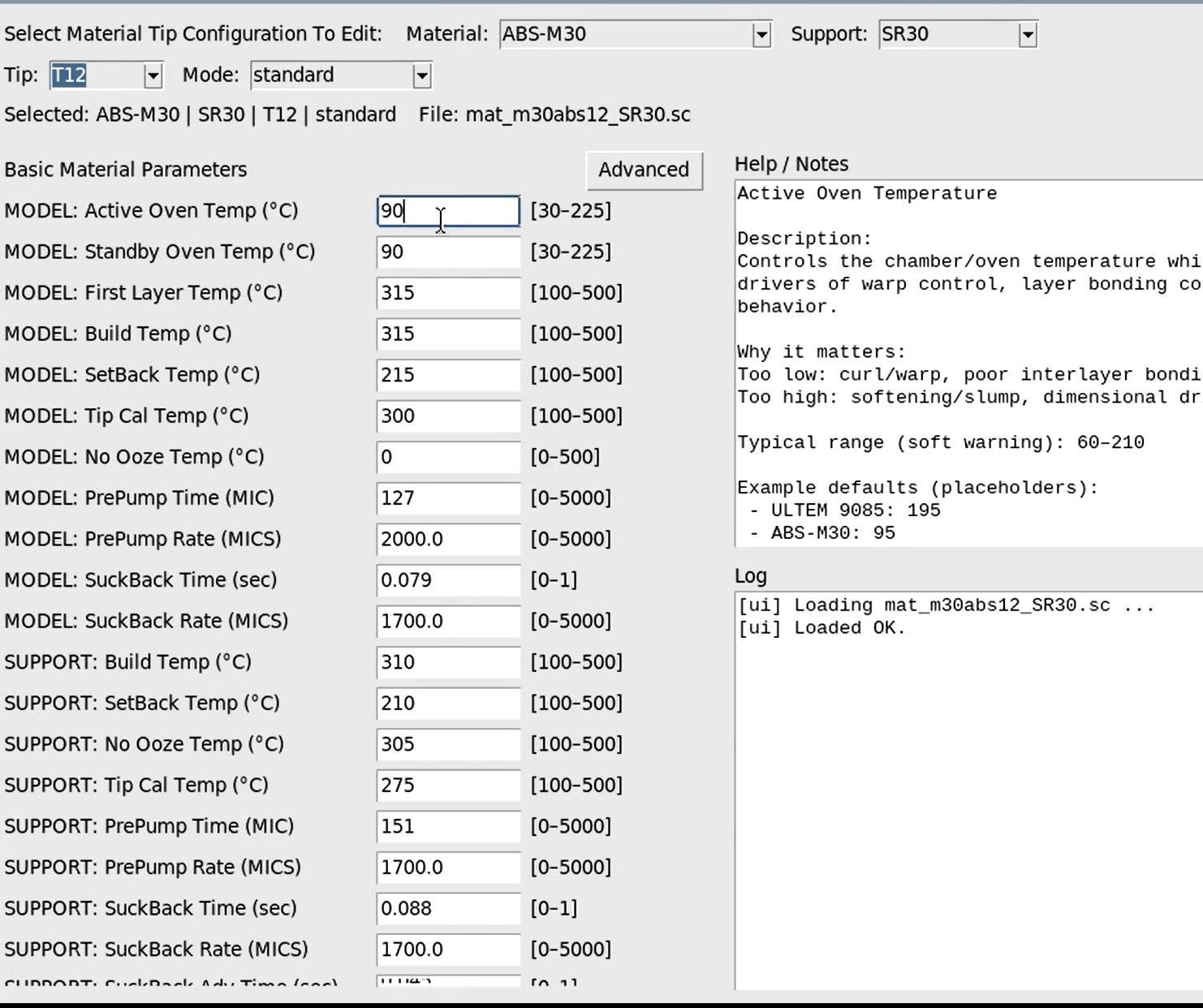 Parameter Manager for Stratasys® Fortus® FDM Machines