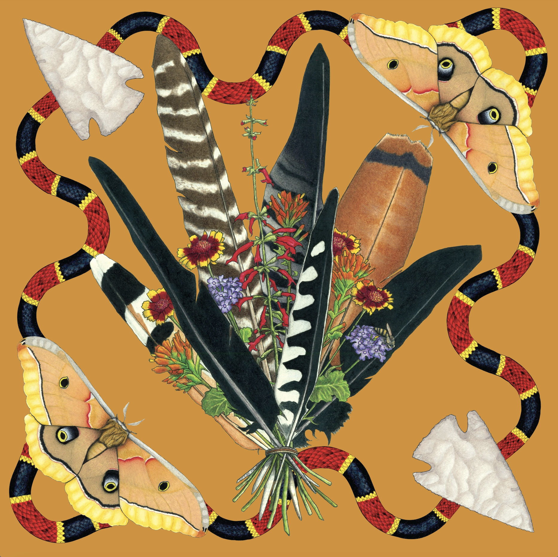 Warbler | Feather Bouquet | Cashmere Wrap