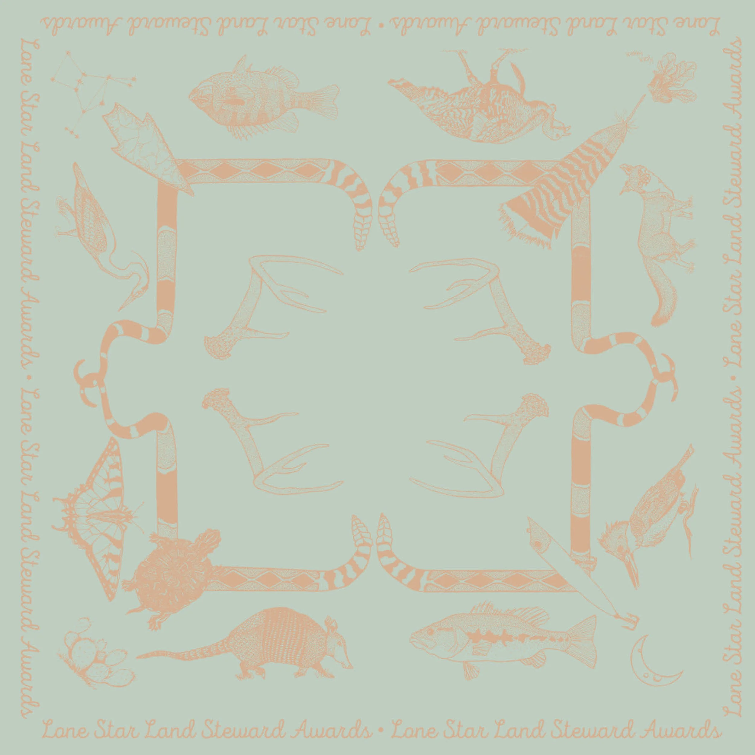 Prairie Sage | Commemorative TPWF Hill Country | Cotton Voile Bandana