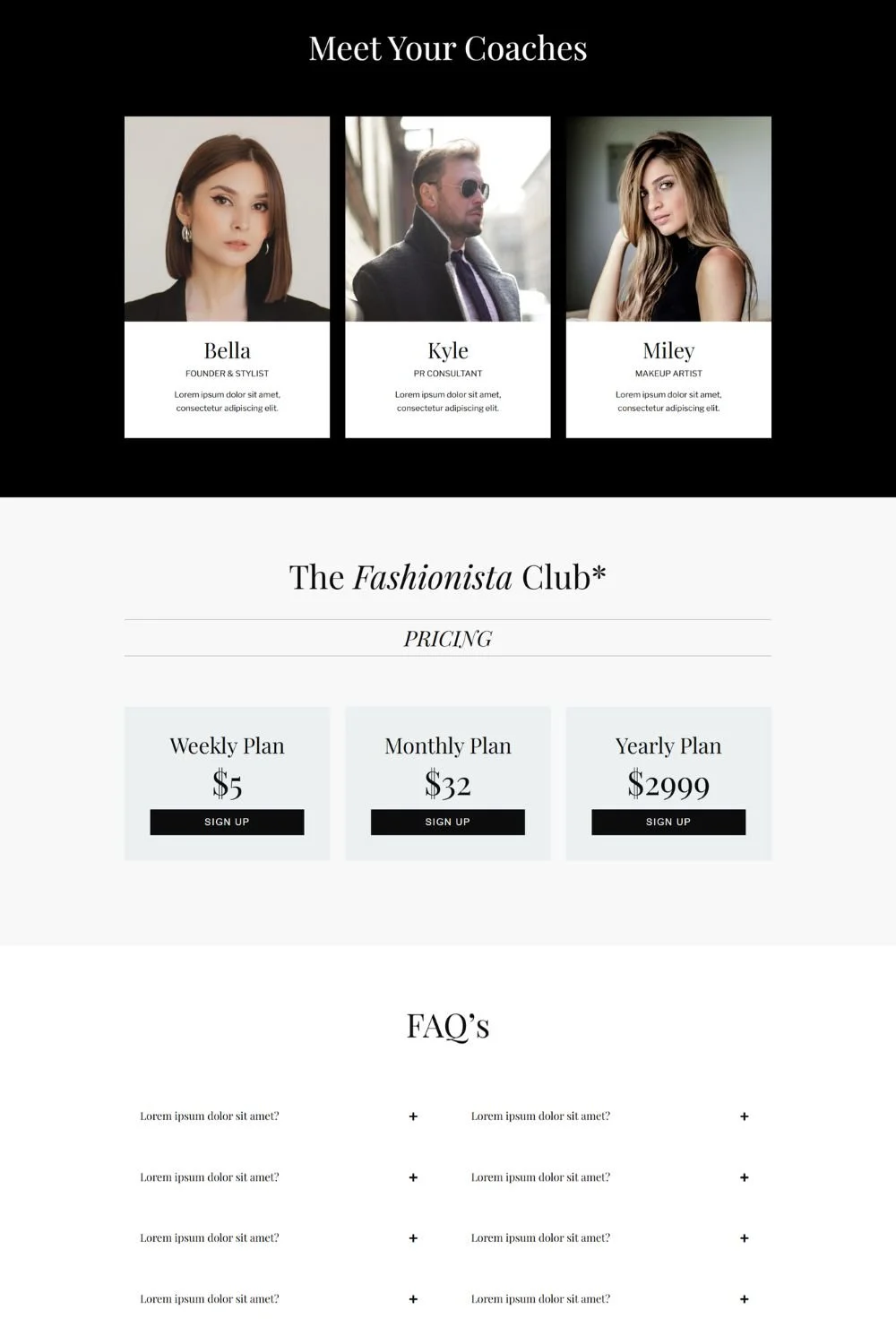 Premium feminine Kajabi website theme for creators