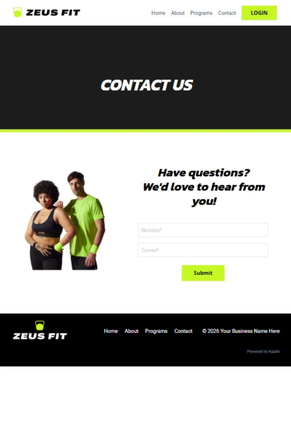 Authority-focused brand layout for Kajabi creators