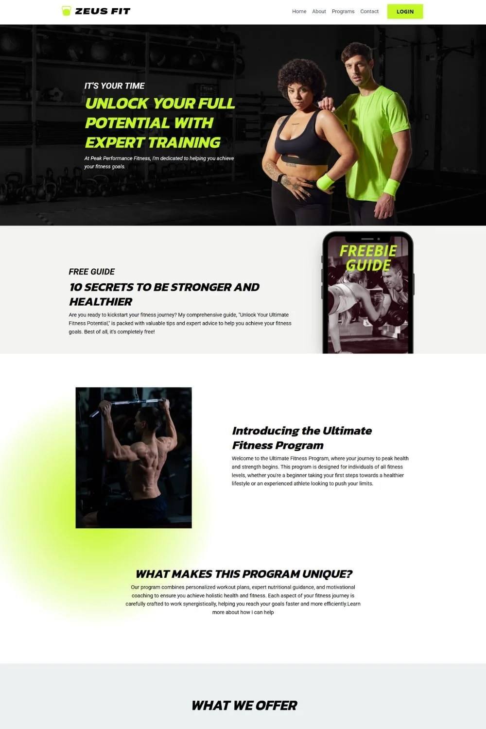 Coach website design built with Zeus Kajabi theme
