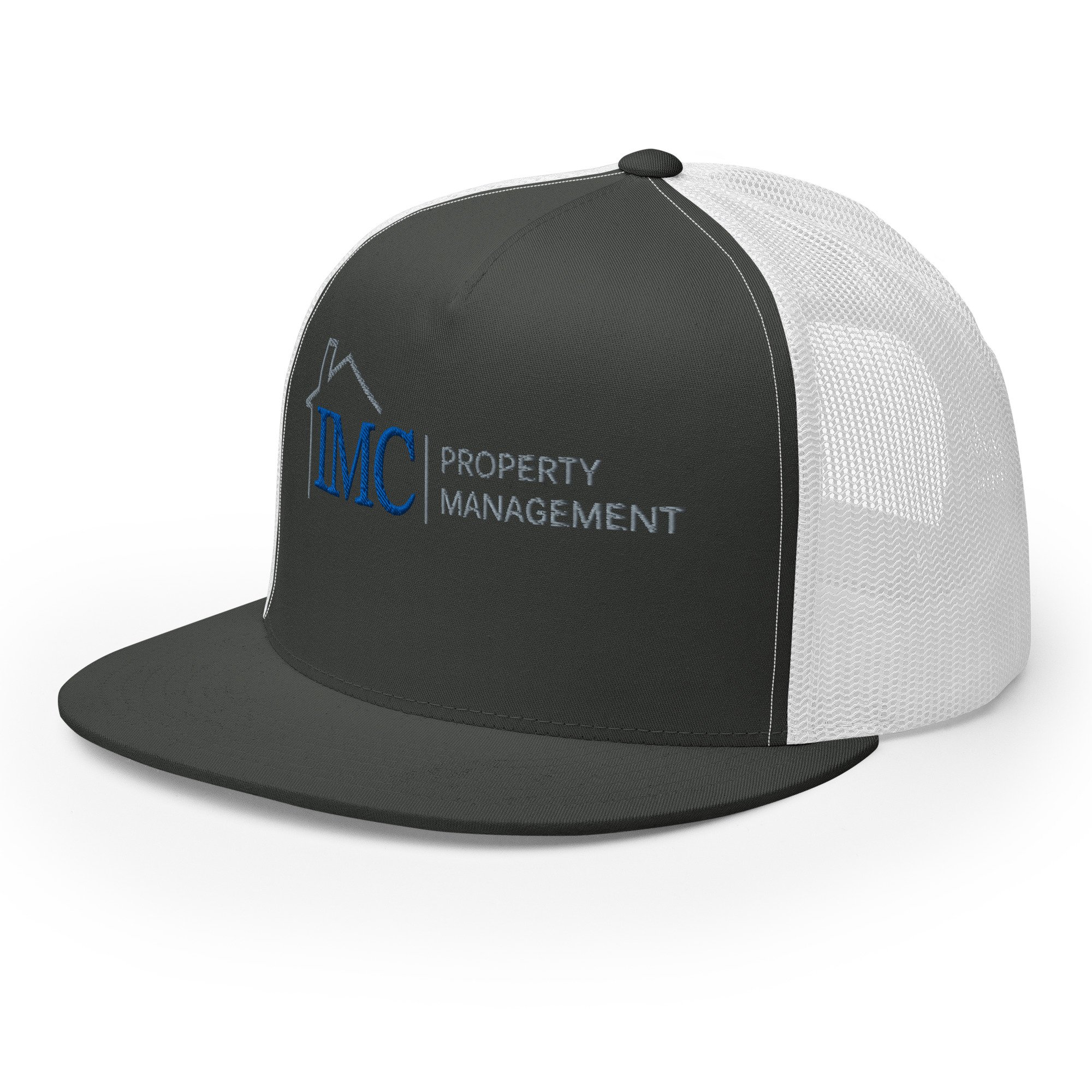 5-panel-trucker-cap-charcoal-white-left-front-675e43d680a2e.jpg