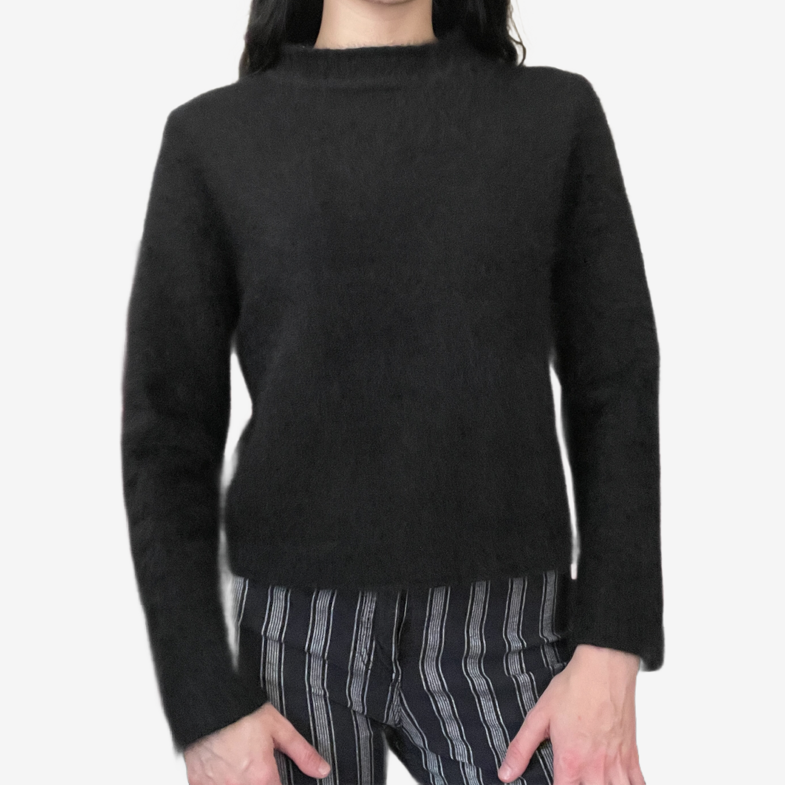 1990's Black Rabbit Fur Sweater