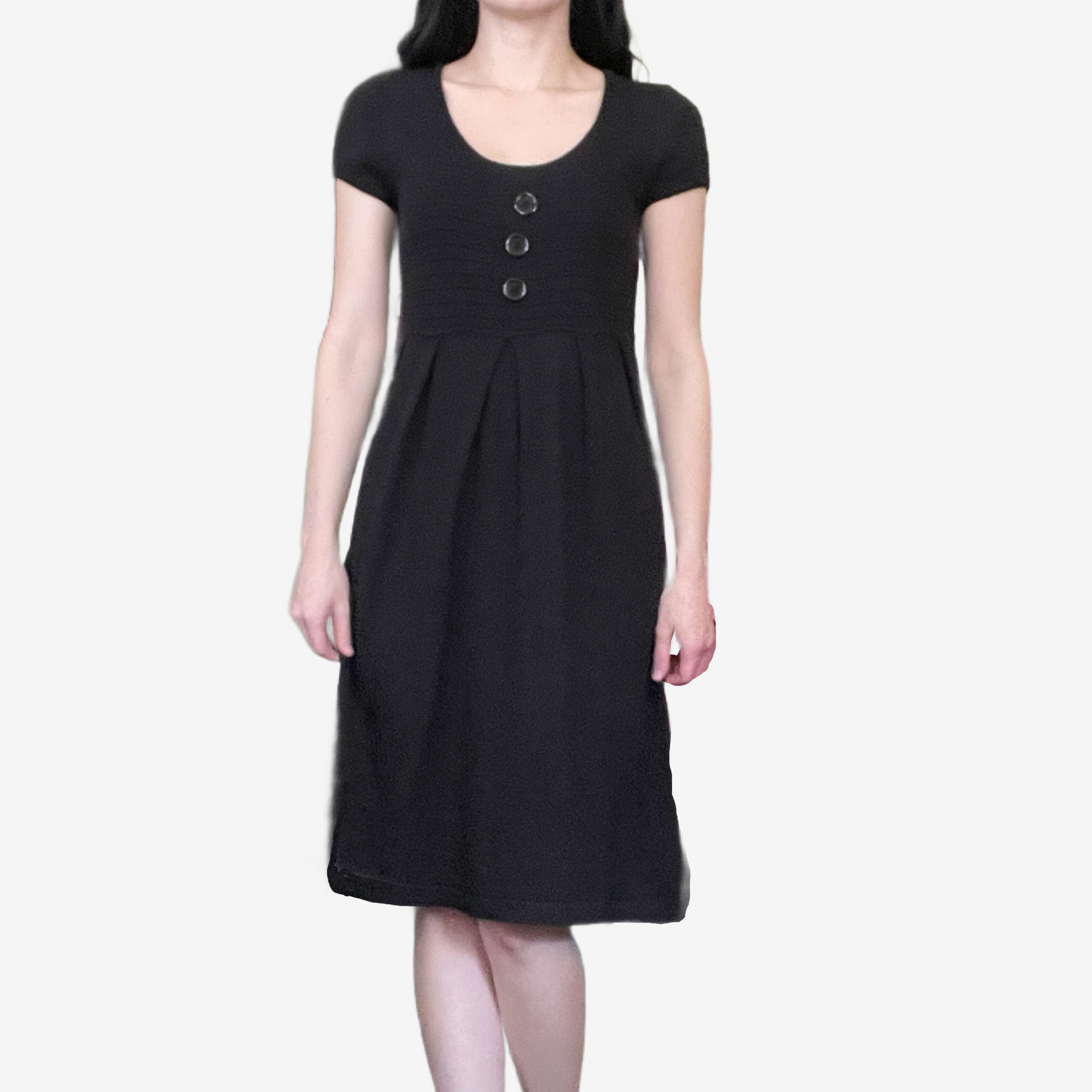 1990's Black Wool Dress