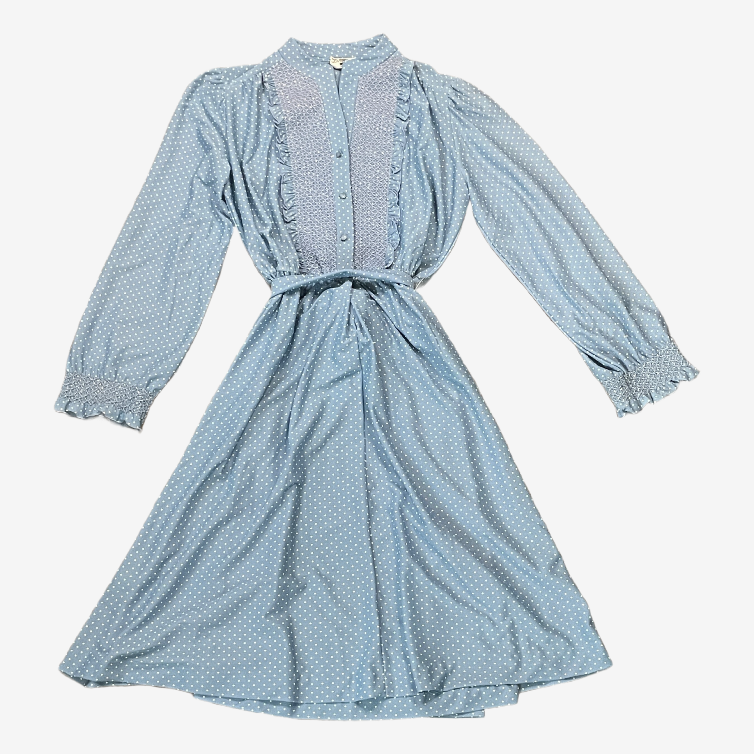 Blue & White Polka Dot Dress Flat Lay 1.PNG