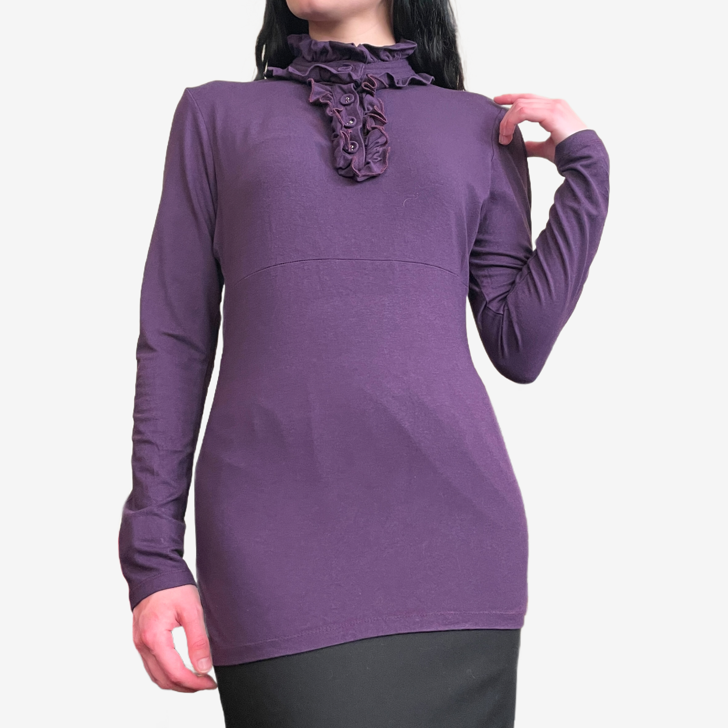 1990's Purple Longsleeve Blouse