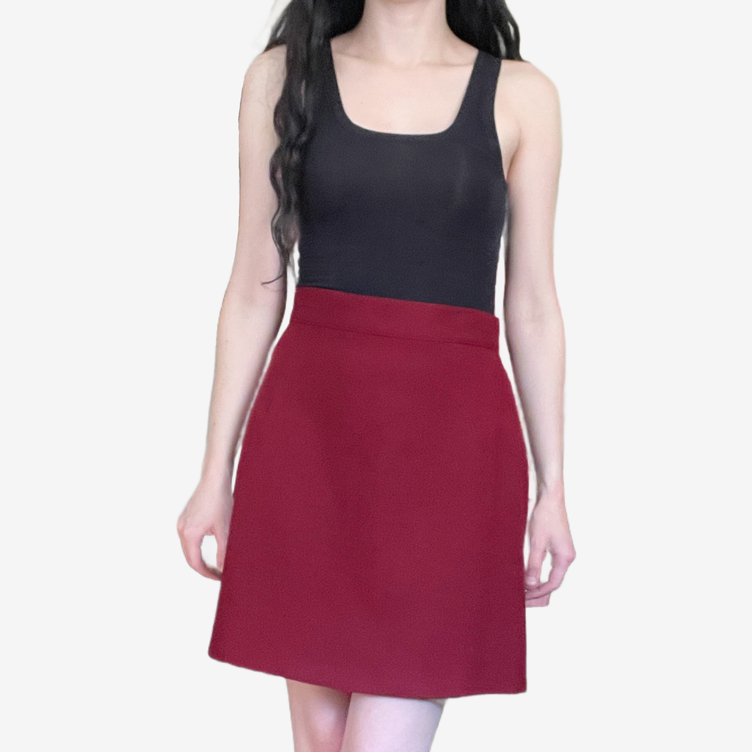 1990’s Maroon A-Line Skirt