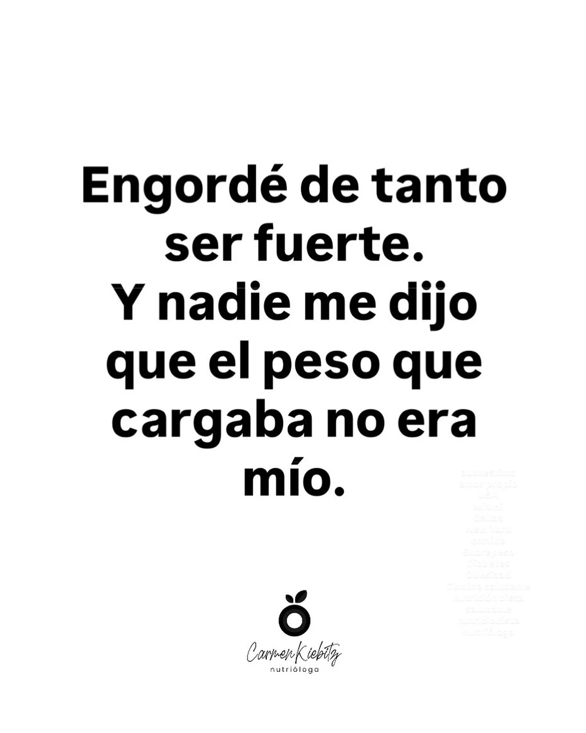 D&eacute;jame decirte algo que casi nadie habla.
Muchas mujeres no engordan por comer de m&aacute;s,
engordan por sostener demasiado.
Ser la fuerte.
La que no se queja.
La que resuelve.
La que cuida a todos&hellip; menos a ella.

Cuando tu cuerpo acu