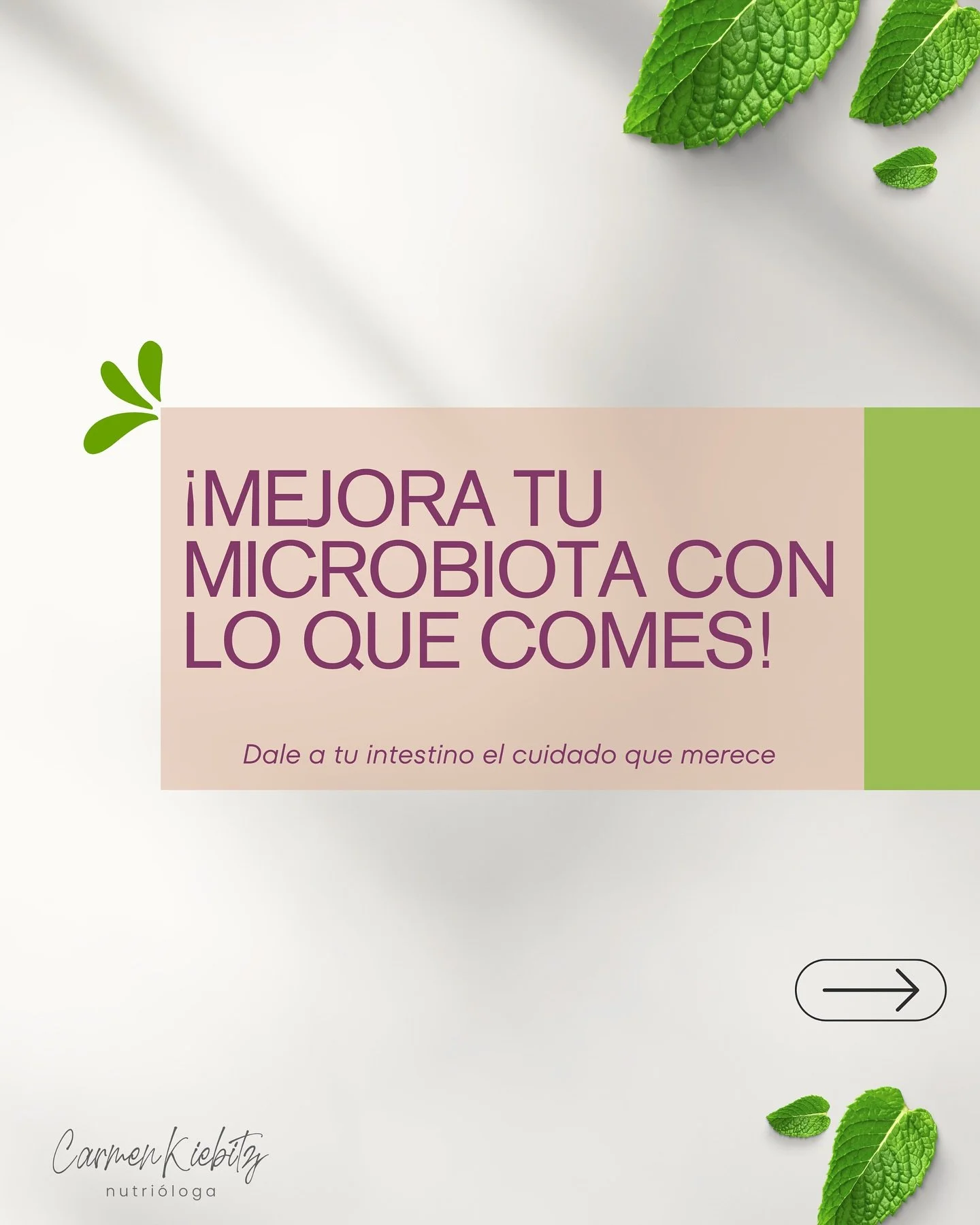 &iquest;Problemas con tu intestino y no sabes qu&eacute; comer? 🌿

Tu cuerpo te est&aacute; pidiendo una alimentaci&oacute;n espec&iacute;fica para equilibrar tu microbiota y mejorar tu bienestar. 🌱✨
Te ayudo a encontrar los alimentos adecuados y a