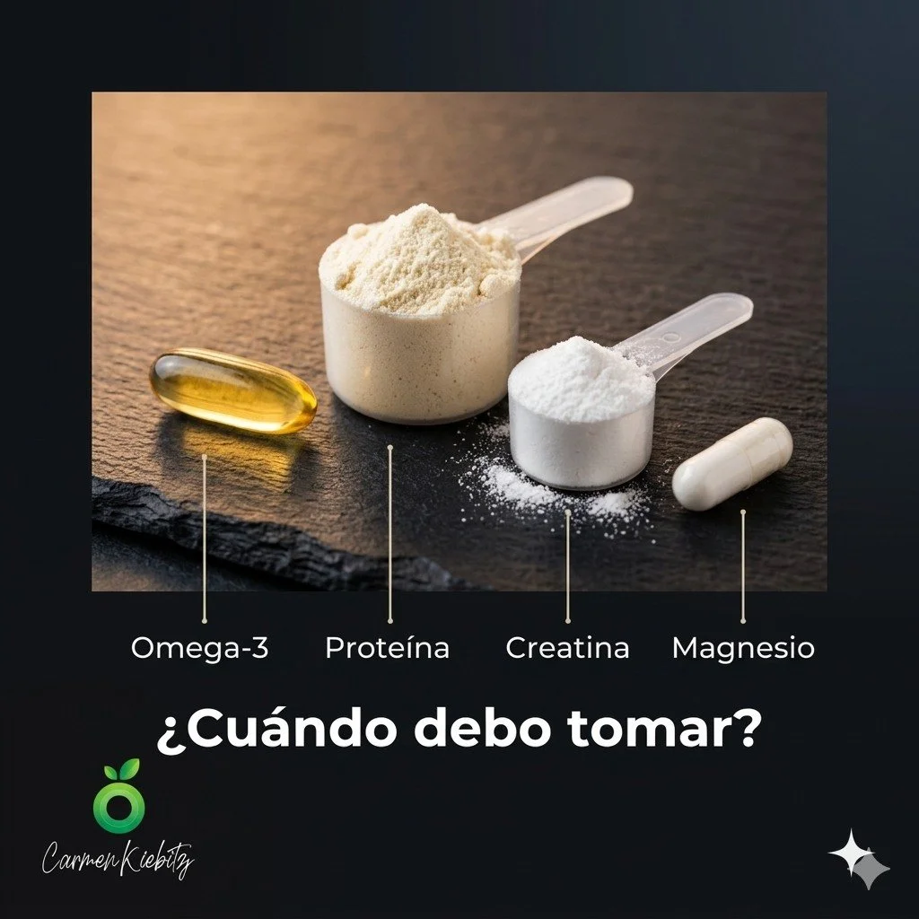 Para ti que me preguntas cuando tomar tus suplementos, aqu&iacute; te dejo para que guardes, compartas y cu&eacute;ntame cual tomas y como te sientes.