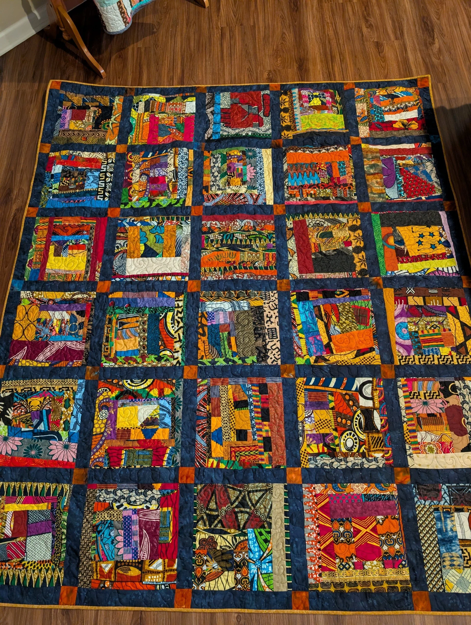 African Fabric Scrap Quilt