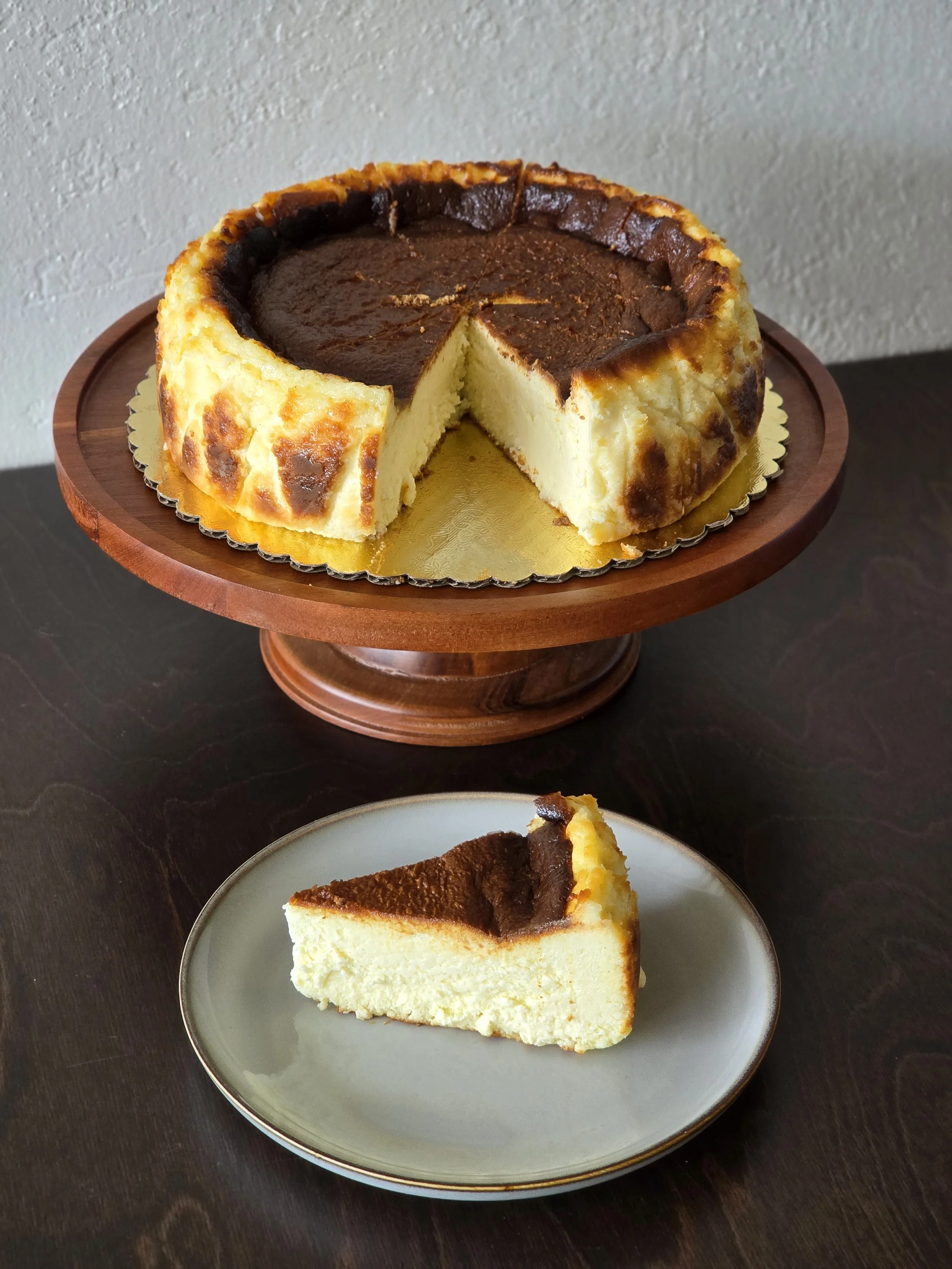 The Wild Whisk Bakery Basque burnt cheesecake with caramelized top