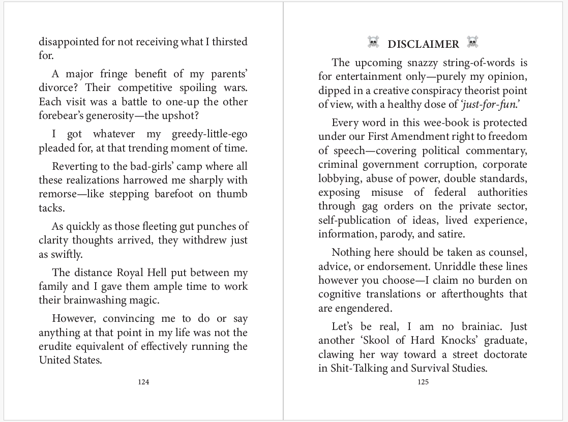 Narrative passages addressing oversight, long-term stress responses, and emotional harm.