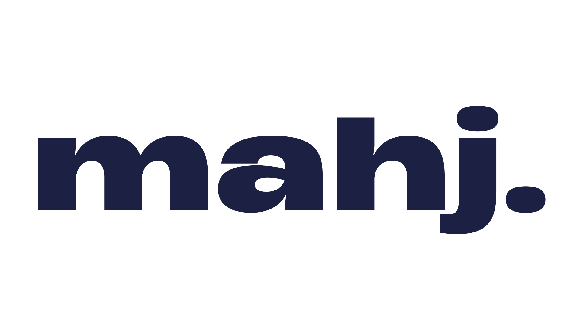 The word 'mahi.' written in dark blue lowercase letters with a period at the end.