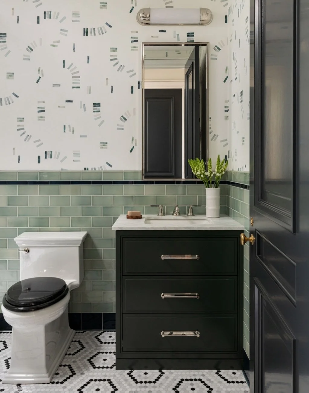 Kids Bathrooms / These colorful yet sophisticated kids baths were designed to grow with our little clients. Classic, high quality materials like ceramics from @heritagetile elevate the spaces. #designenmasse 📸 @aimeemazzenga Stylist: @cate.ragan.sty