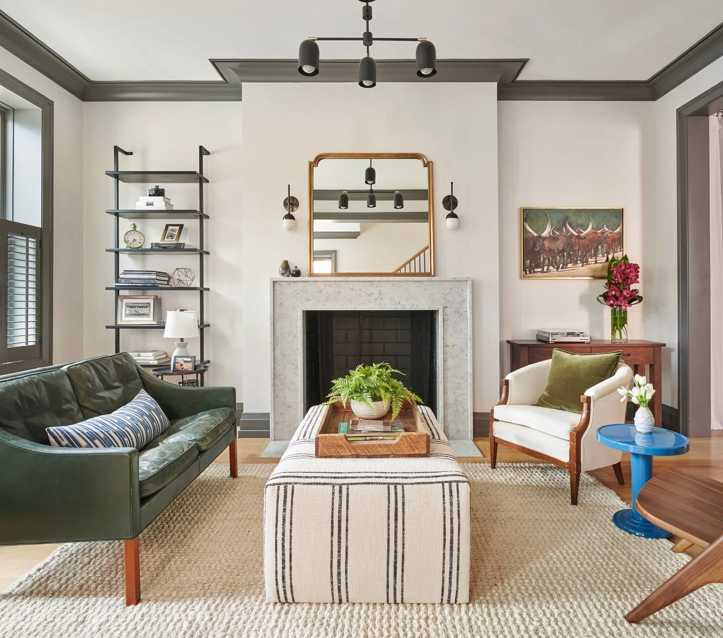 Chicago Worker&rsquo;s Cottage / When reimagining this derelict home and reinventing it for the next 100+ years our team in collaboration with @studio.code maintained a defined layout with rooms but made those openings wider for more flow. #designenm