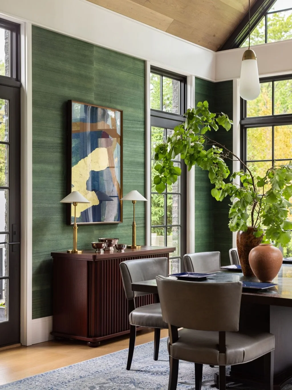 Everyday + Elevated / This dining space is for everyday use but is elevated enough for special occasions. Instead of a &ldquo;formal&rdquo; dining room tucked away this space is located directly adjacent to the kitchen and takes advantage of views of