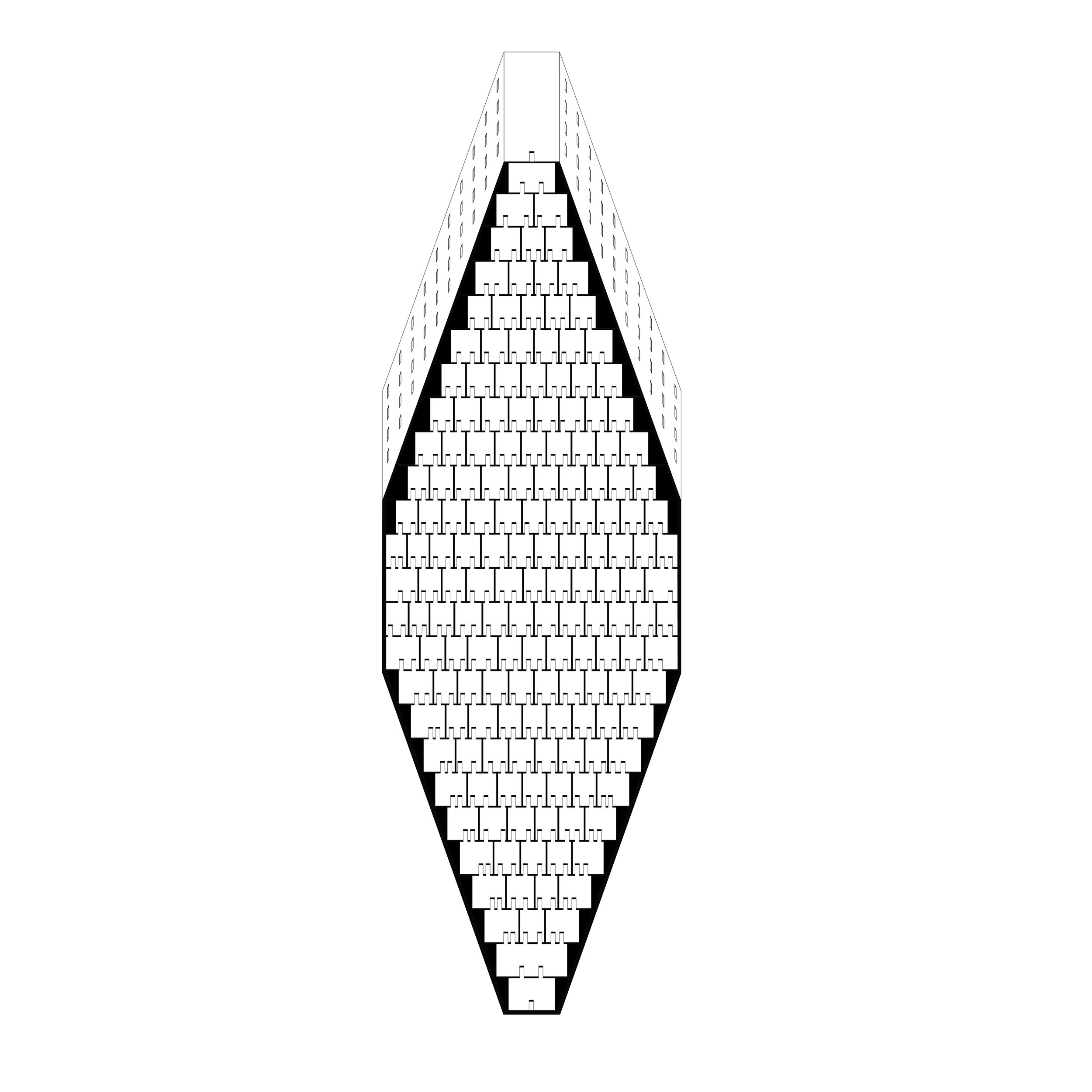 These drawings were developed during an atelier organized by the Contemporary Architecture Association of Iran (CAAI) in autumn 2022, under the theme Space, Shape, Architecture, directed by Nima Nian. The work was later exhibited as part of a collect