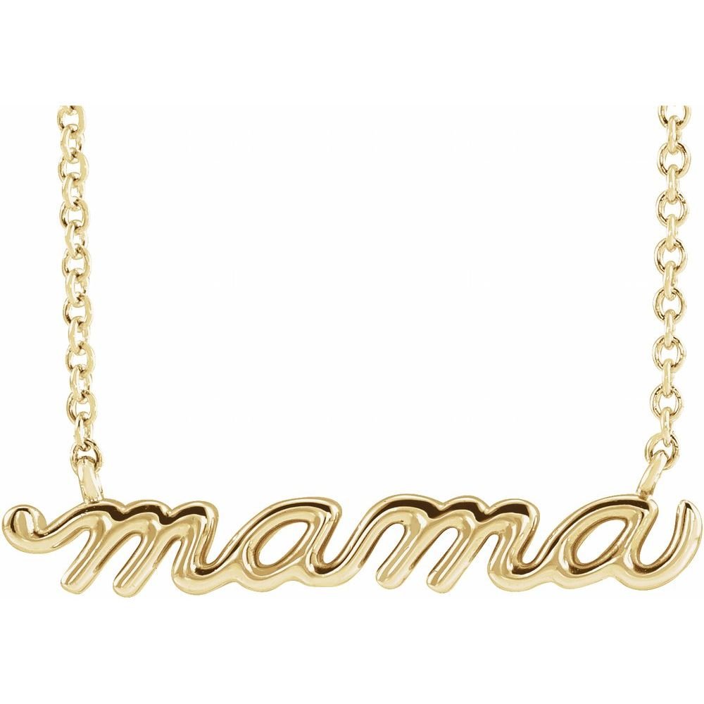 14K Gold Mama Necklace – 18”
