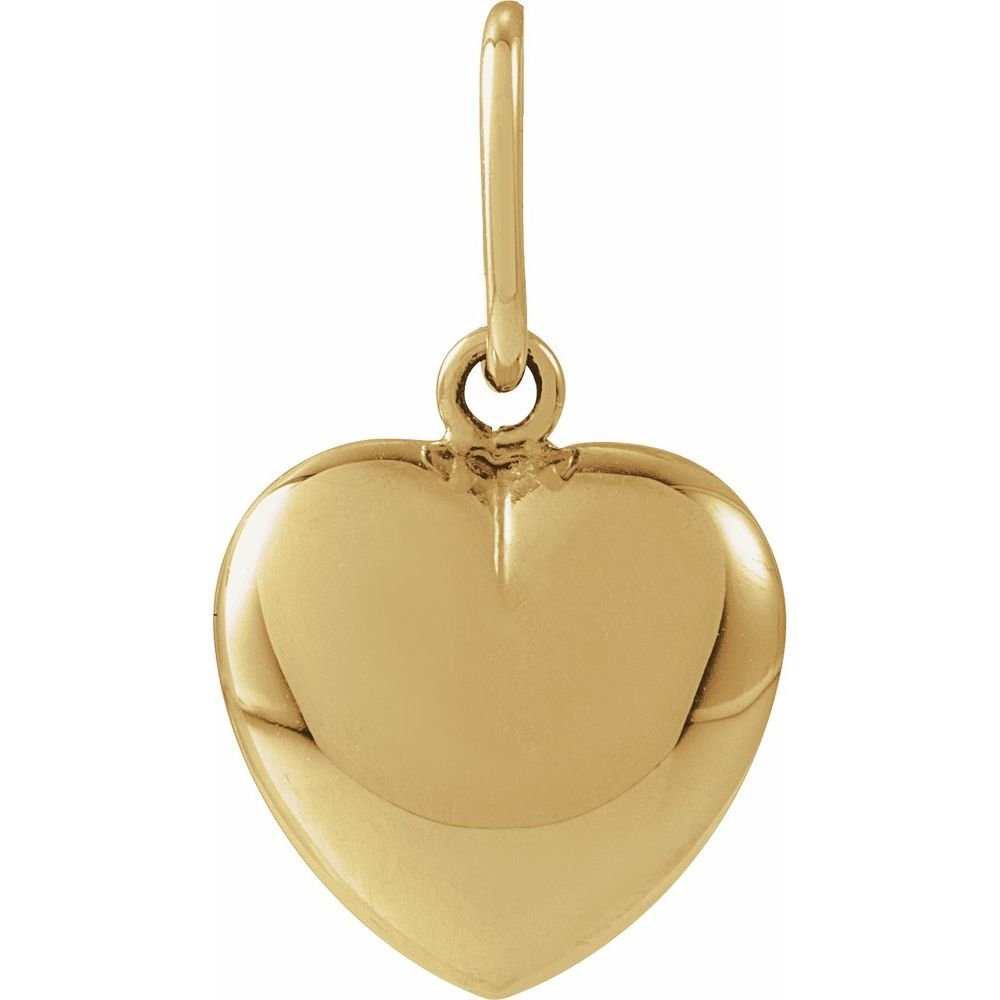 14K Yellow Gold Puffed Heart Pendant