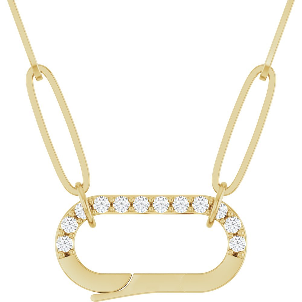 14K Gold Diamond Charm Necklace