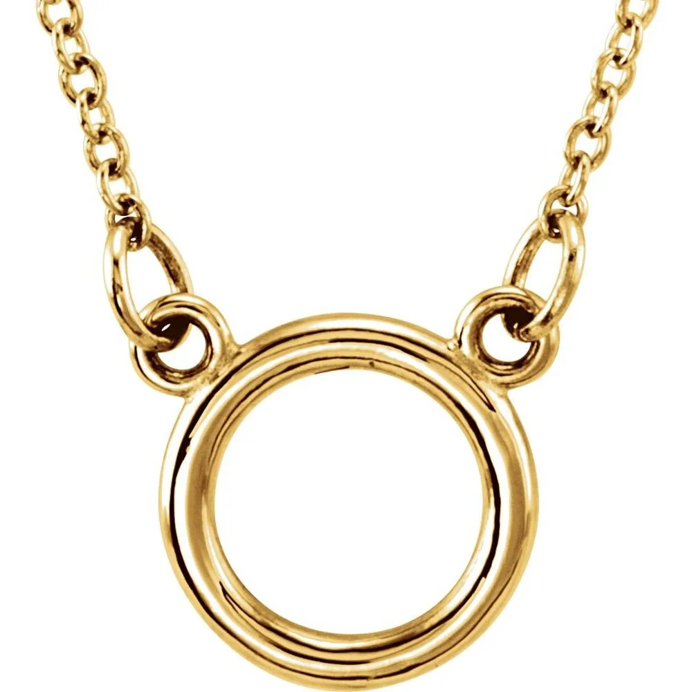 18K Gold Vermeil Circle Necklace