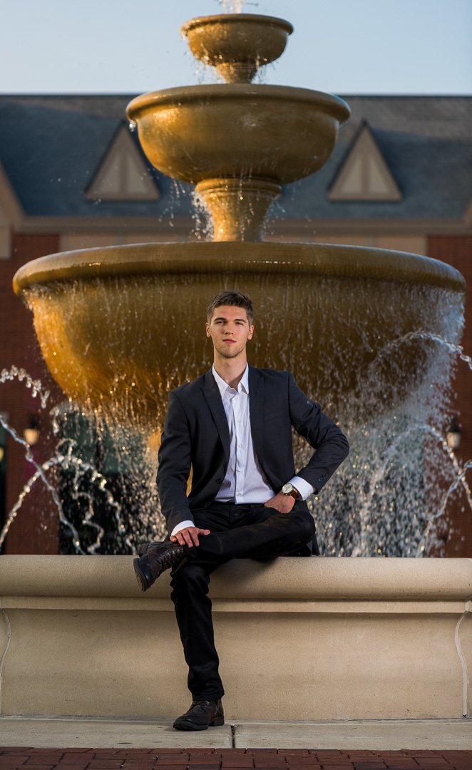 Professional Business Portrait with fountain
