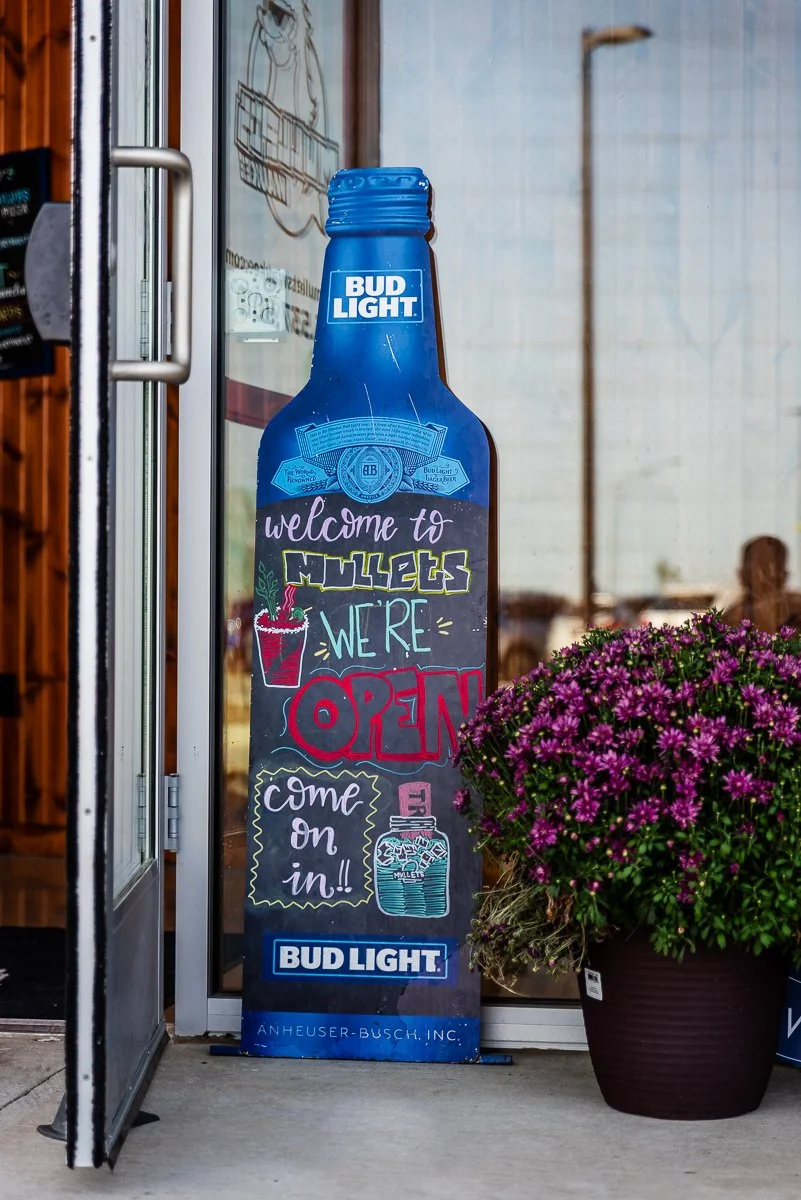 Bud Light signage at Mullets Waukee