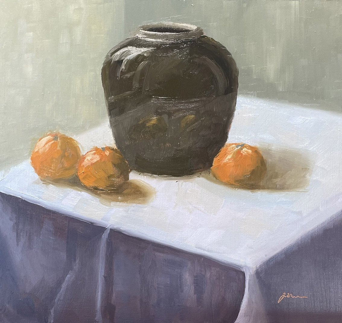JS_Tangerines & Brown Vase.jpg