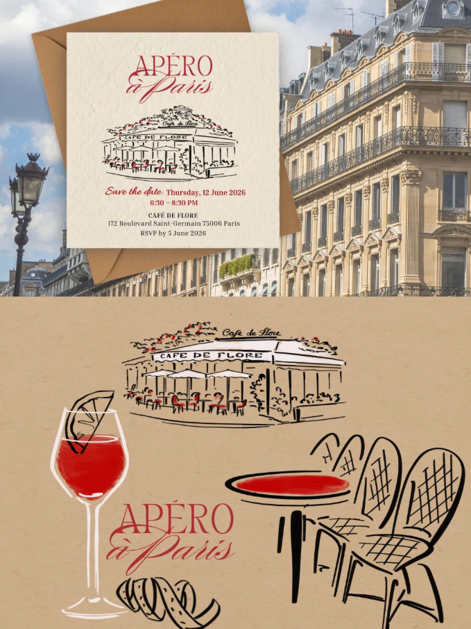 Apéro à Paris: Event Identity &amp; Print Design