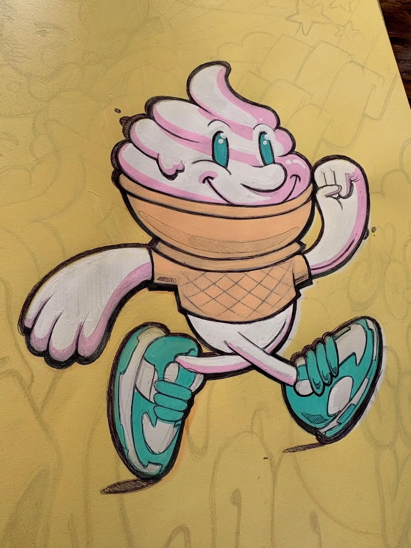 Warm weather is back so I am starting a new series inspired by frozen treats, beginning with this one. Soft serve, or Mr Whippy where I am from, simple, iconic, undefeated. This is the first in the series and I want your help deciding what comes next