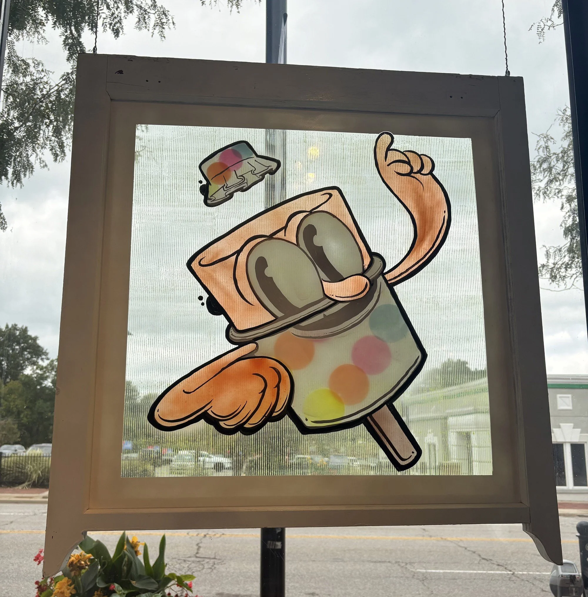 Orange Push Up Window